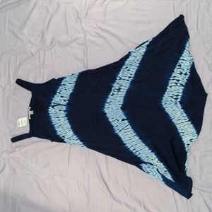 Pretty Pink - Indigo Blue Tie-Dyed Maxi Dress